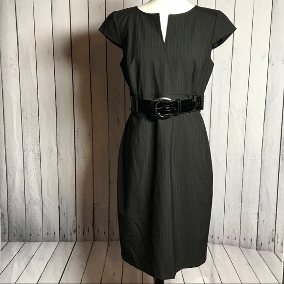 ANTONIO MELANI Dresses & Skirts - Classy Antonio Melani Pinstriped Belted Dress